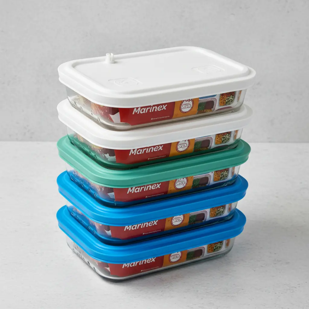 Tigela Vidro Marinex Retangular 6 Un 750ml