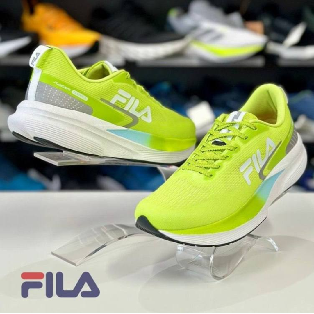 Tênis Fila Racer Fastpace Unissex Running Original Amarelo Liso 33 Br