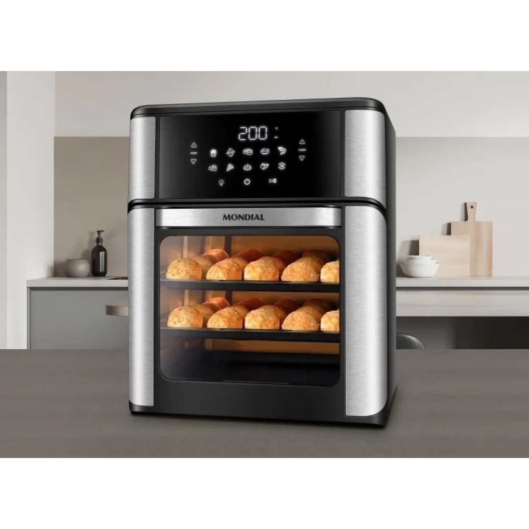 Fritadeira Air Fryer Forno Oven 12L, Mondial, 2000W - AFON-12L-BI