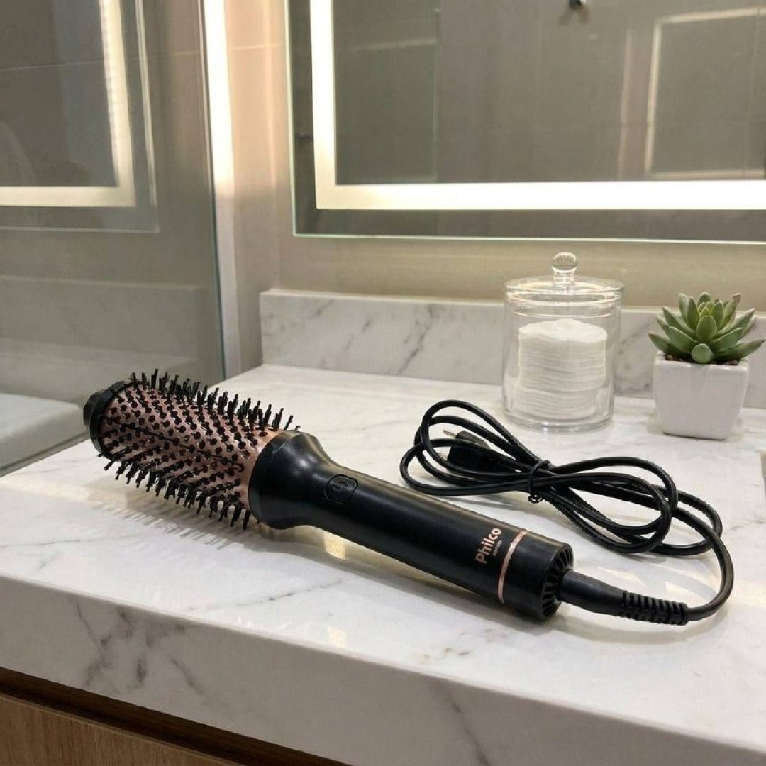 Escova modeladora philco pec17a Revestimento cerâmica bivolt Preto