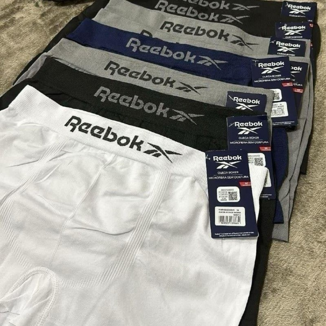 Kit com 6 Cuecas Reebok Boxer Microfibra