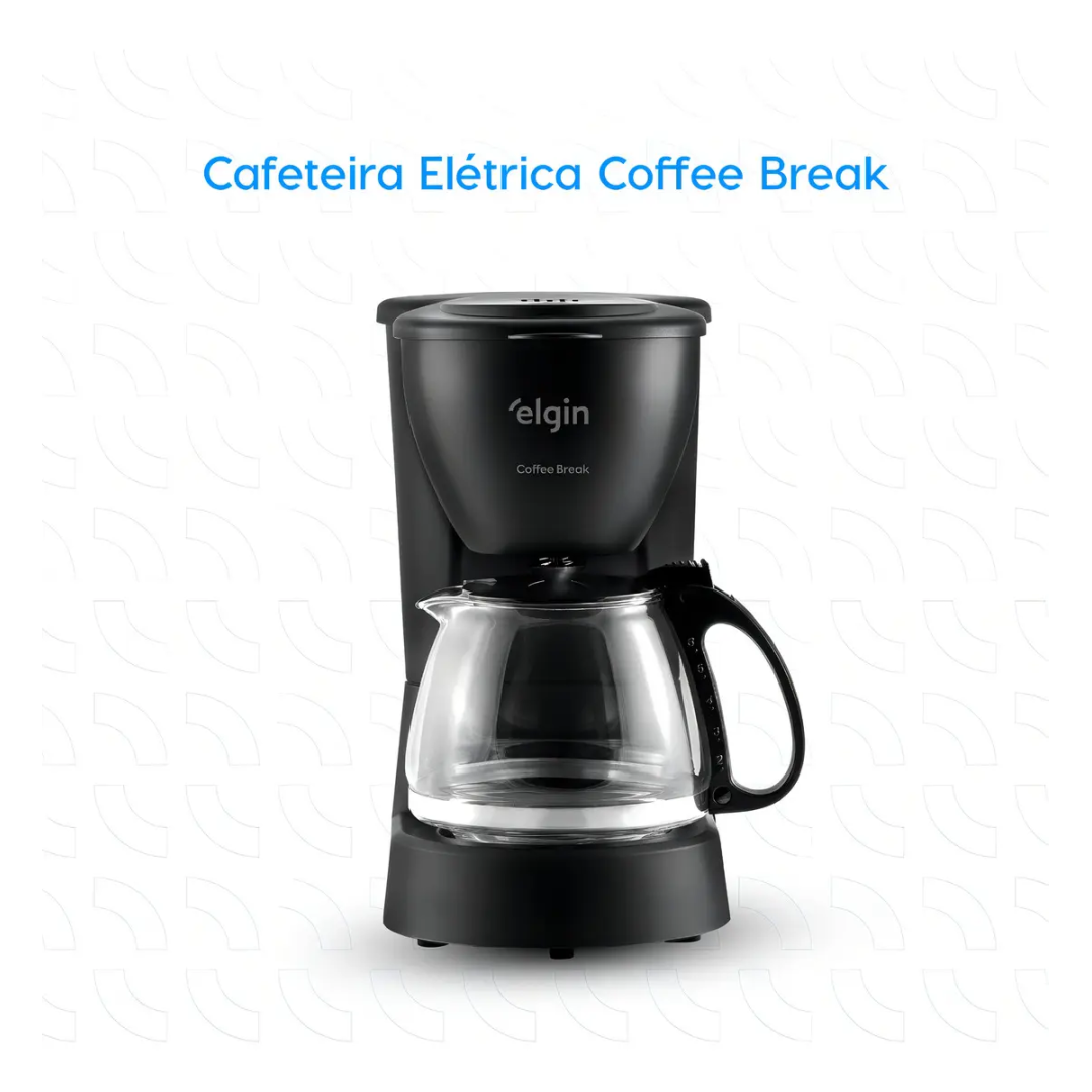 Cafeteira Elétrica 15 Xícaras Elgin Coffee Break Sistema Corta-pingos Preta 110V