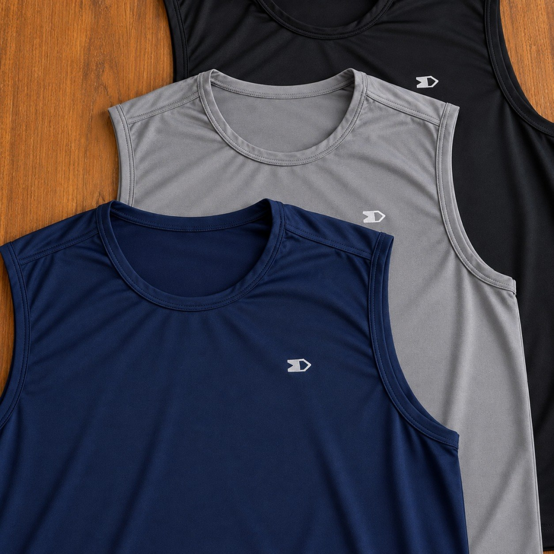 Kit com 3 Camisas Regatas Dry-fit Sandrini