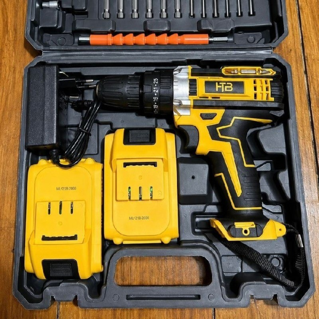 Kit Parafusadeira Furadeira C/ 2 Baterias Maleta