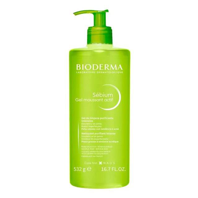 Gel De Limpeza Facial Bioderma Sébium Gel Moussant Actif 500ml | Pele Com Tendência A Acne Oleosa Dia/noite